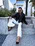 Classic, WHITE fabric pants "SEASON HIT" VS02 PRE-ORDER